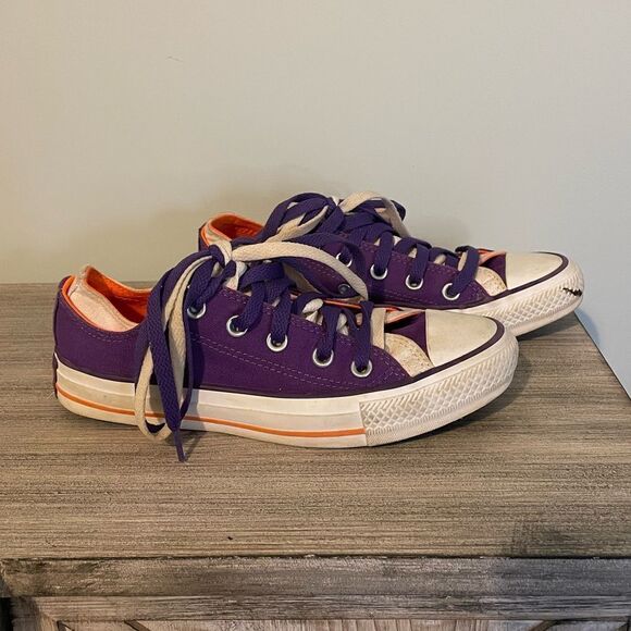 Converse All Star Double Upper Purple & Orange Sneakers - Picture 2 of 7